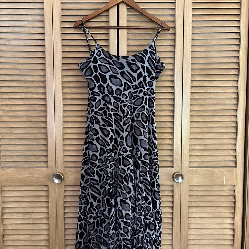Authentic Vintage Leopard Print Spaghetti Strap Dress